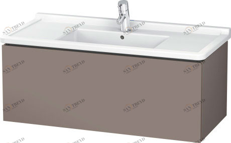 LC616604343 L-Cube Тумбочка подвесная Базальт матовый, декор Duravit