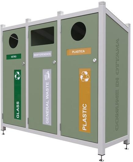 Lazzari Урна из оцинкованного листового металла для раздельного сбора отходов sun-id-1477619 - Вид №1