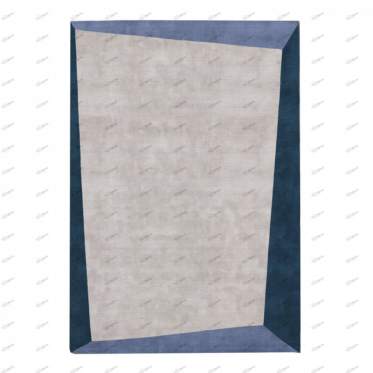 Ковер Dipped Frame Blue 300x400 серо-синий RUGBERRY ДИЗАЙНЕРСКИЕ, DIPPED FRAME 326049 Серый;синий 