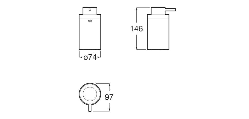 Металлический дозатор мыла Roca Hotels ARCH-00089176 - Вид №12