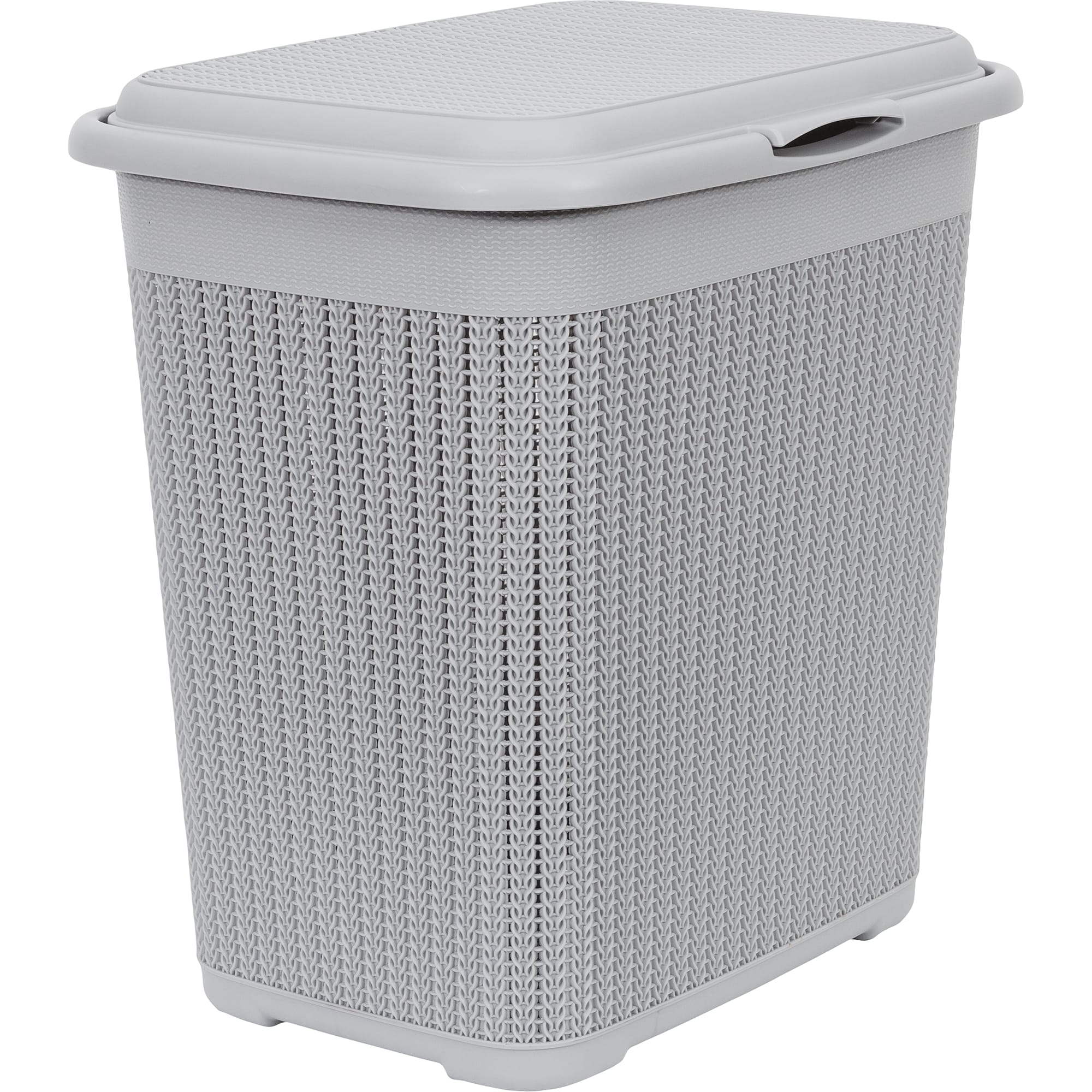 82138017 Корзина для белья «Вязание», 42х31.5х45.5 см, 40 л, цвет серый Santreyd 