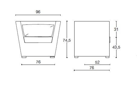 Тканевое кресло с подлокотниками Diemme ARCH-00115695 - Вид №3