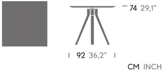 Kettal Квадратный стол из тика Vieques sun-id-1469430 - Вид №1