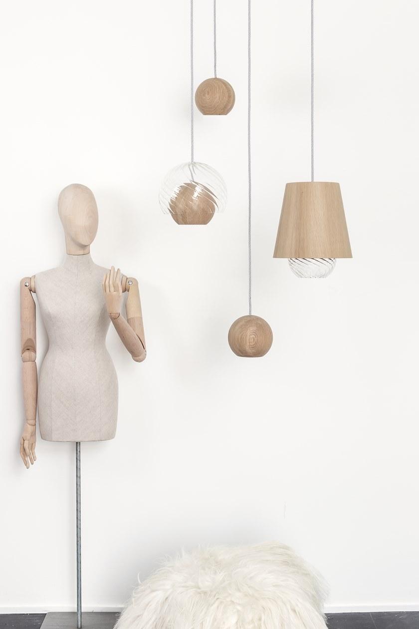 Hind Rabii Led подвесной светильник из дерева и стекла Annette & lubin sun-id-1403520 - Вид №1