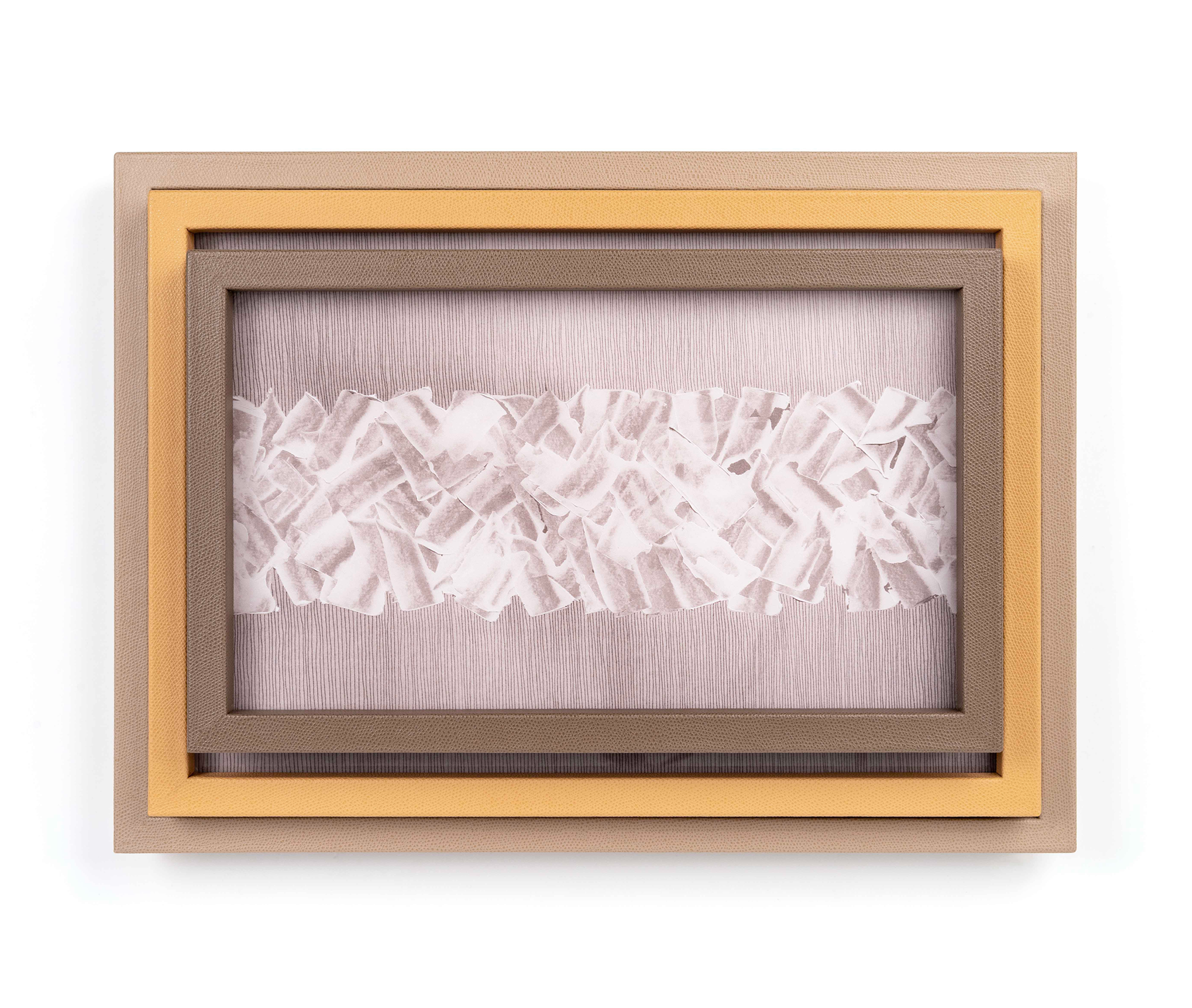 Поднос для заметок - 35,5X35,5 см / металл-хром/зернистая кожа_темно-серый Pinetti 00.1986.029.055 - Вид №6