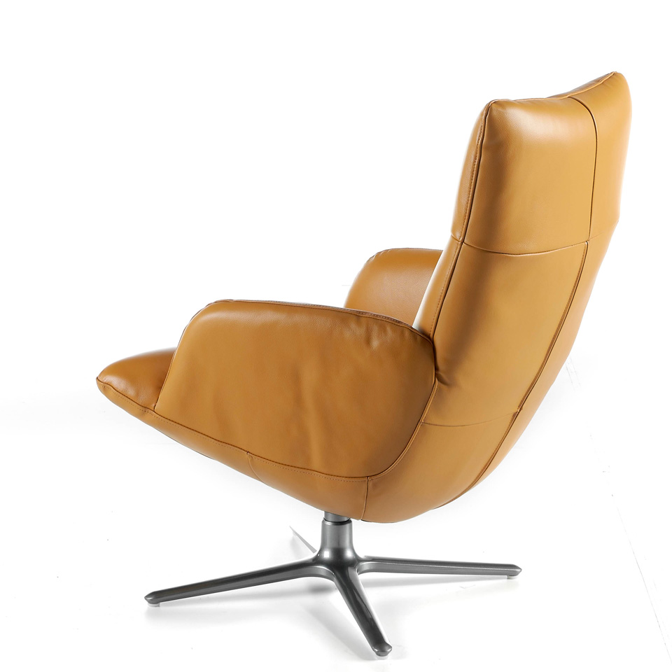 Кресло поворотное KF-A013-M5658 горчичное от Angel Cerda ANGEL CERDA ДИЗАЙНЕРСКИЕ 321430 Коричневый  - Вид №3