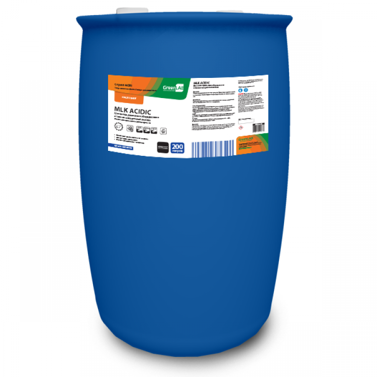 MLK-04/200 GreenLAB MLK ACIDIC, 200 л. Для мойки доильного оборудования 