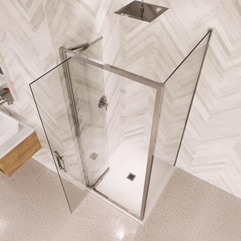 Flair Showers Распашная стеклянная дверь для душа Eto Etoif90sc - Вид №1