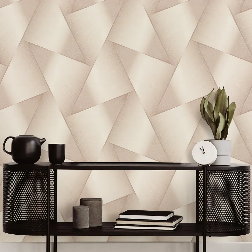 Обои флизелиновые Euro Decor Halo бежевые 1.06 м ED7342-02 89450798 STLM-2079405 - Вид №4