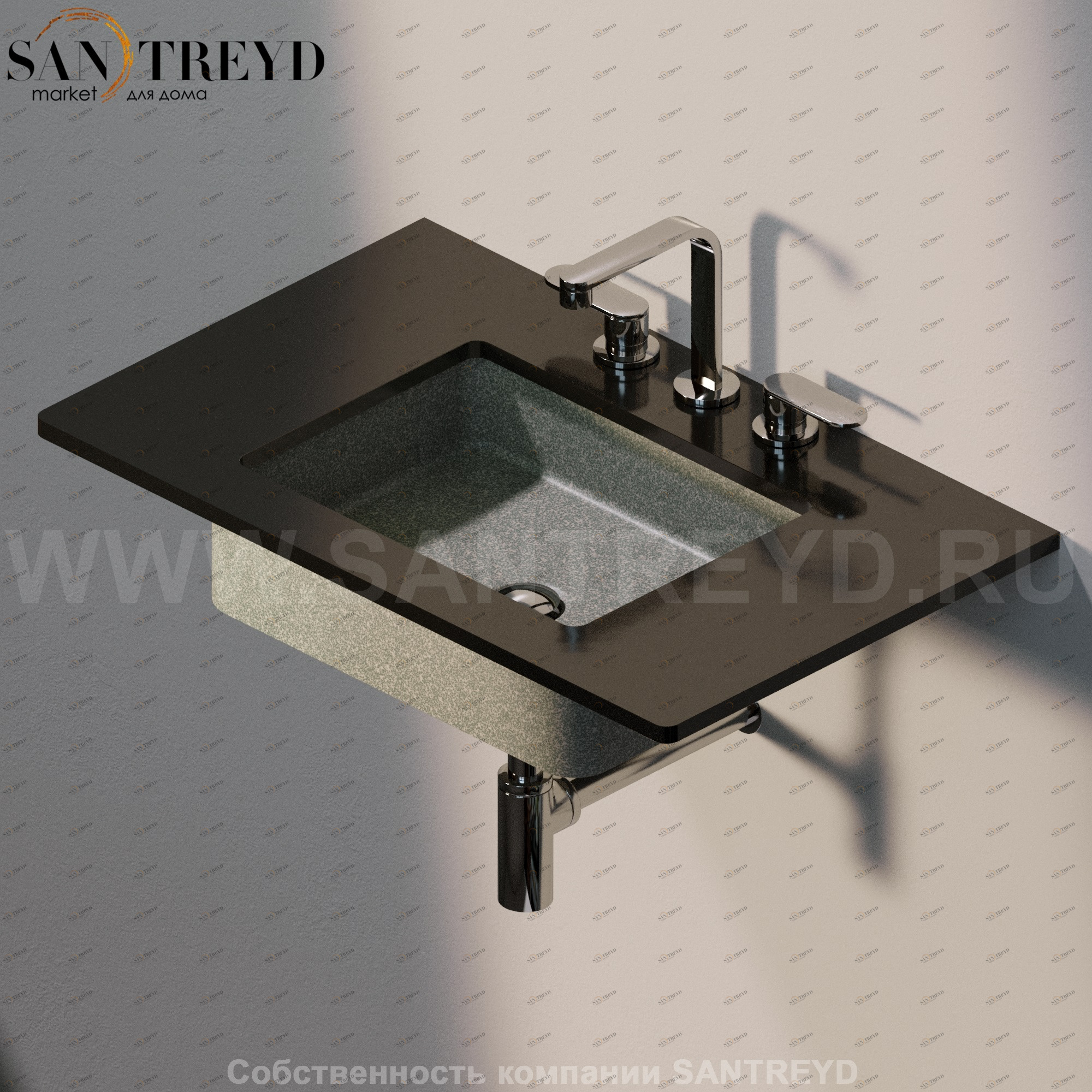 MW48SP7037 Накладная раковина под столешницу  квадратная Ceramica Flaminia Miniwash