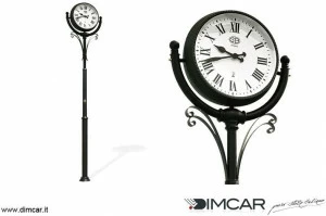 DIMCAR Двухсторонние уличные часы Elite