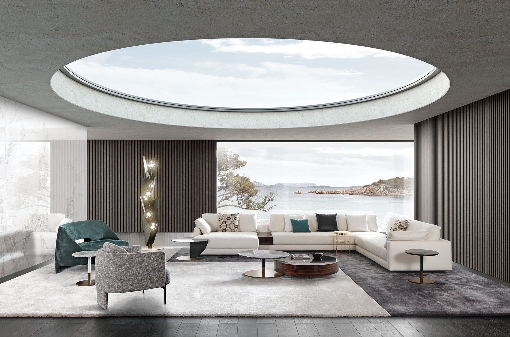 Угловой диван из ткани MisuraEmme ARGO ARCH-00053272 - Вид №1