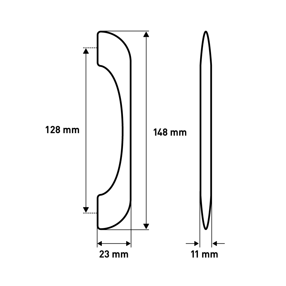 Мебельная ручка  Рейлинг, 11x148x23 мм, никель LJPS0181 Public Steel Россия  - Вид №4