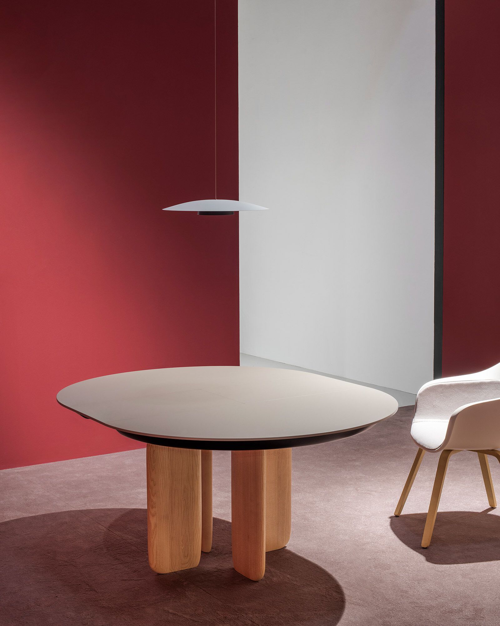 Круглый выдвижной стол из МДФ Kristalia лопата ARCH-00001099 - Вид №5