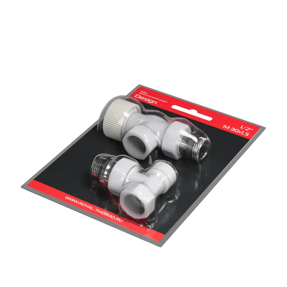 Термостатический комплект для радиатора осевой Royal Thermo Design 1/2" латунь цвет белый STLM-2182186 - Вид №6