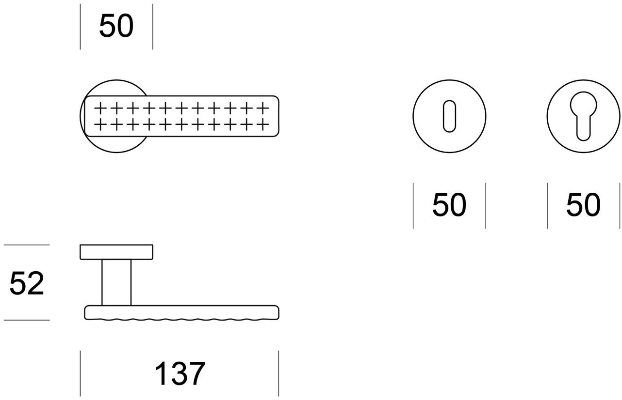 Ento Ручка из латуни на розетке Mabelle 6150 - Вид №5