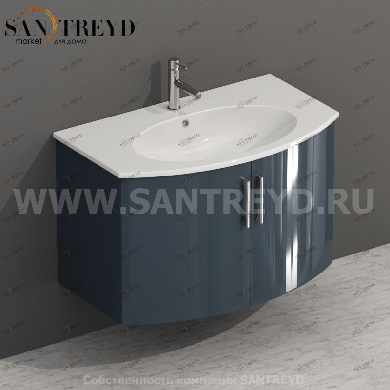 MDMA80Y158 Тумба с двумя створками 78 см серая Globo 4ALL Италия Ceramica Globo