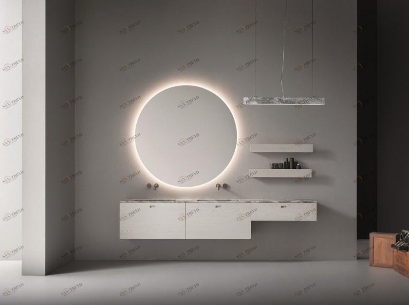 NOVELLO Подвесная тумба под умывальник из дуба с зеркалом Craft 2.0 sun-id-1416040