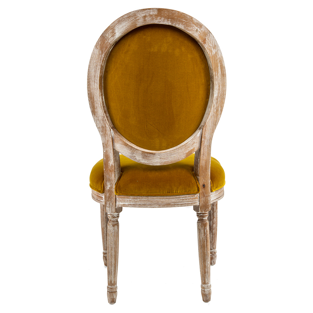 3113011 Стул «Луи / Медовая горчица» (бархат, лесной орех) Object Desire  - Вид №2