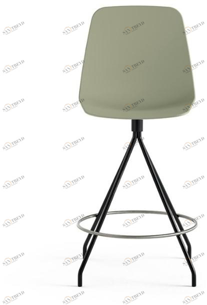 Viccarbe Табурет поворотный на жердочке из полипропилена Maarten plastic sun-id-1470590