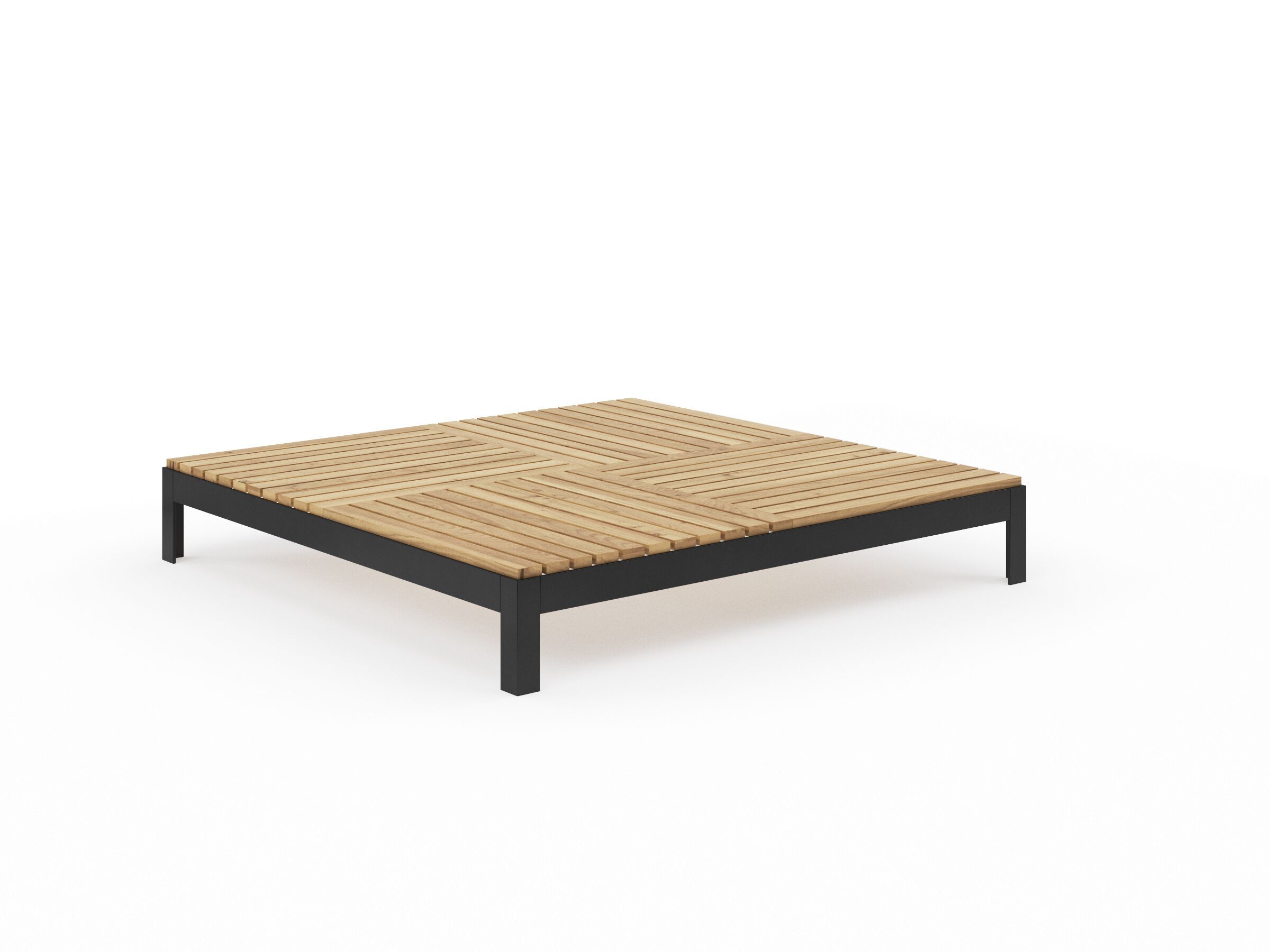 Стальной и деревянный квадратный журнальный столик Walters More Comfort ARCH-00150339