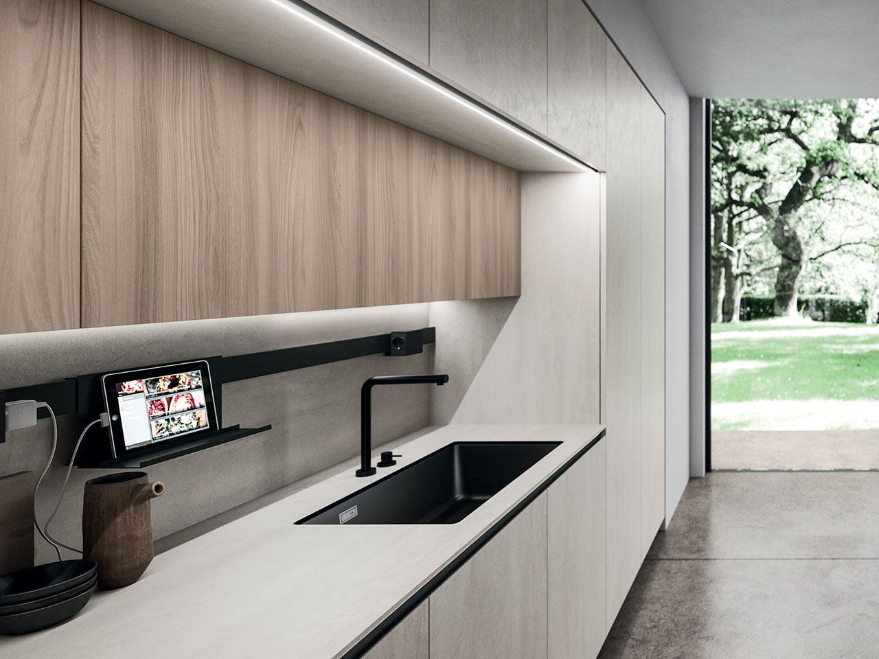 Линейная кухня без ручек Arrital Ak_Project ARCH-00072154 - Вид №4