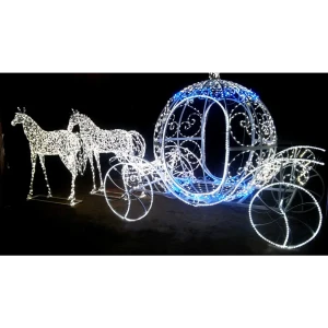 Электрическая светящиеся фигура Карета Золушки 400 LED 180x250x350 см теплый белый свет 86164079 STLM-2091362