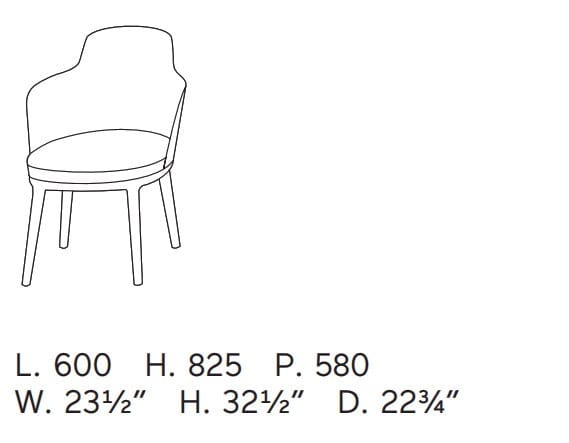 Мягкий стул с подлокотниками Lema Lucylle ARCH-00070644 - Вид №6