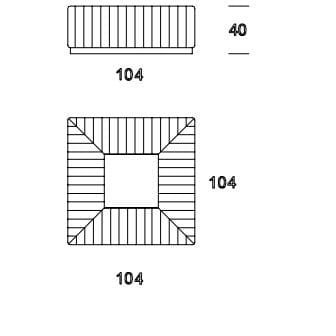 Квадратный пуф из ткани Former In Italia ARCH-00111451 - Вид №1