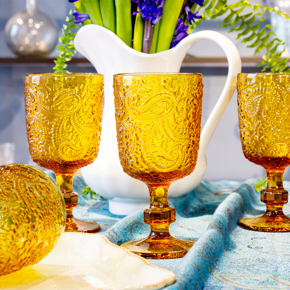 21091711 Комплект бокалов «Пэйсли» (6 штук, янтарь) Object Desire Светский прием  - Вид №8