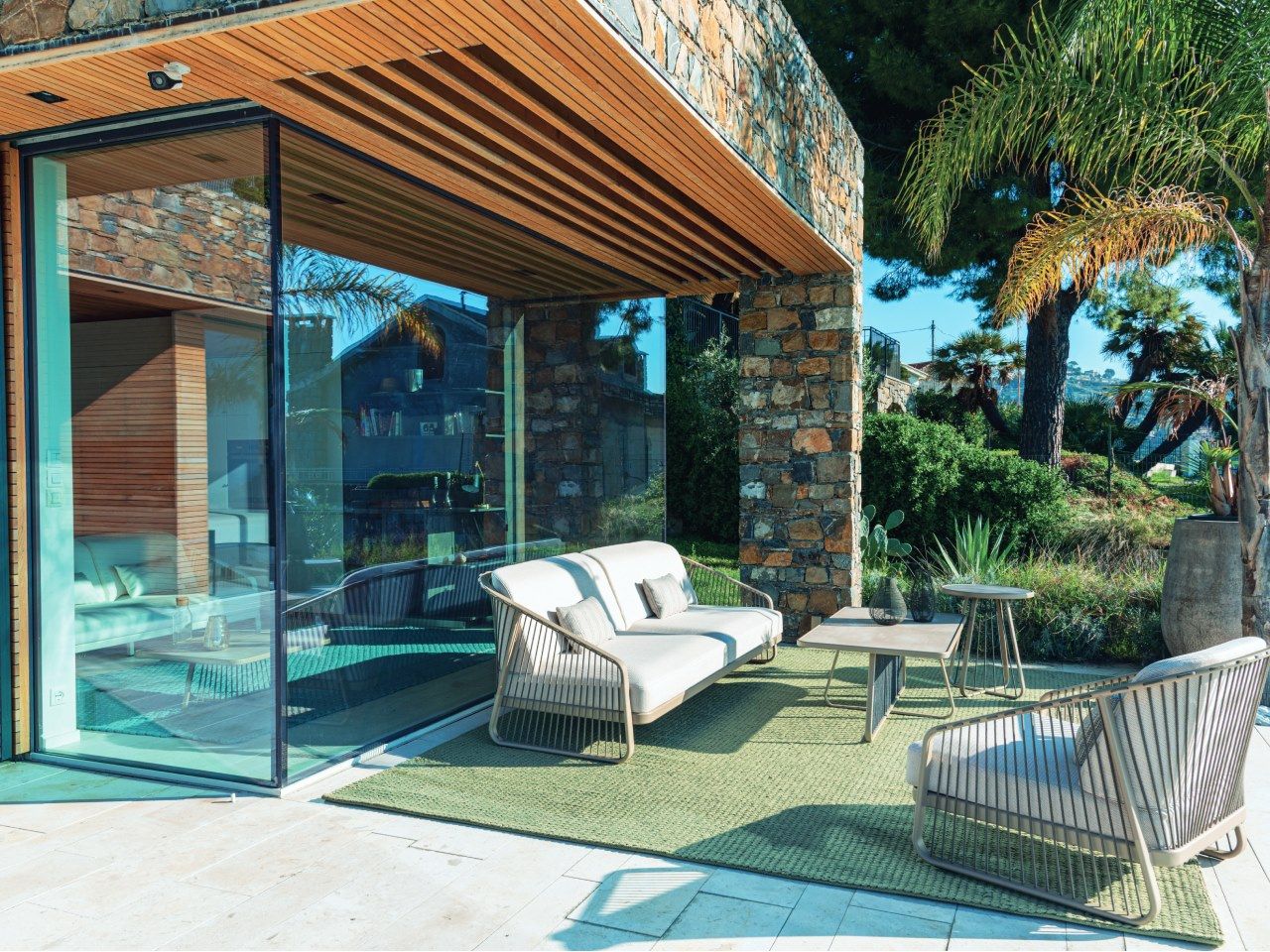 3-местный тканевый съемный садовый диван Coro Sally ARCH-00030622 - Вид №1