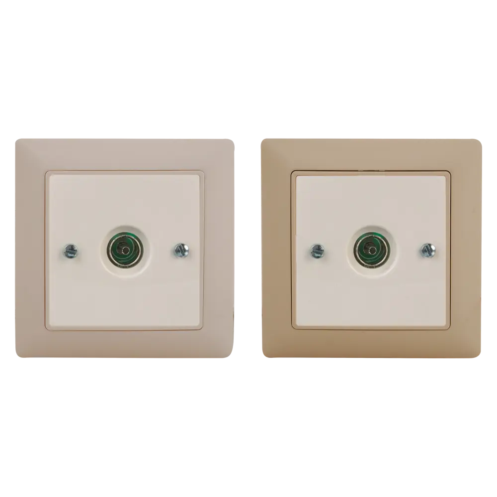 ТВ-розетка оконечная встраиваемая ABB Basic 55 шлейф, цвет белый 13606941 STLM-2206298  - Вид №1