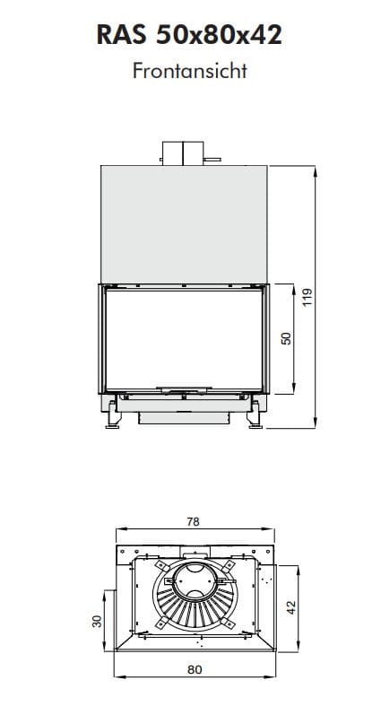 Стальной тройной фасад дровяной камин RÜEGG RAS ARCH-00042045 - Вид №2