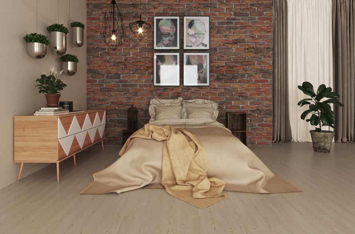 Комод с деревянными ножками и 4 ящиками бирюзовый Granny Woo WOODI  00-3965902 Бежевый;дуб сонома;зеленый  - Вид №4