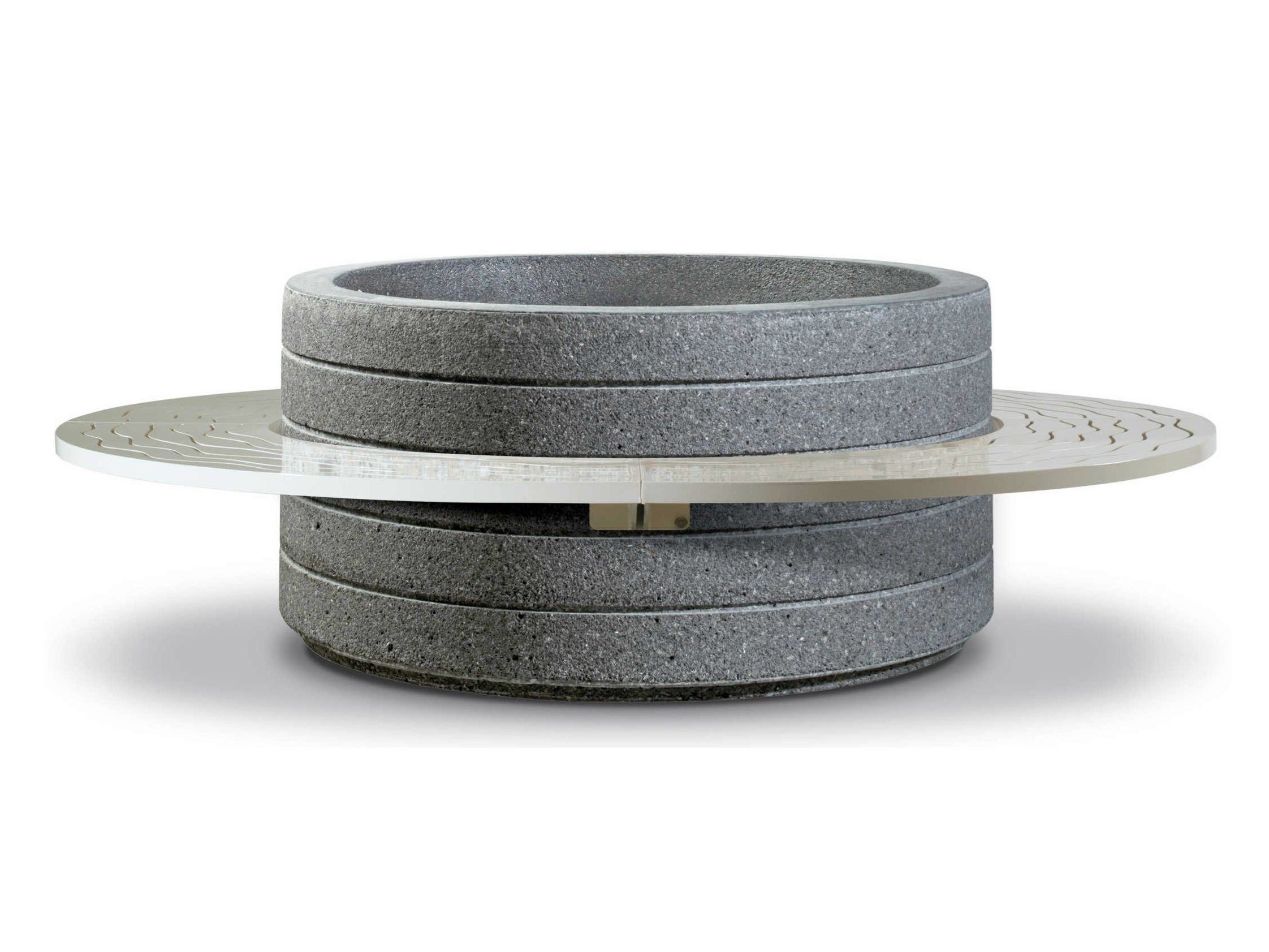 Реконструированная каменная круглая скамья со встроенной плантатором Metalco Оникс ARCH-00073969