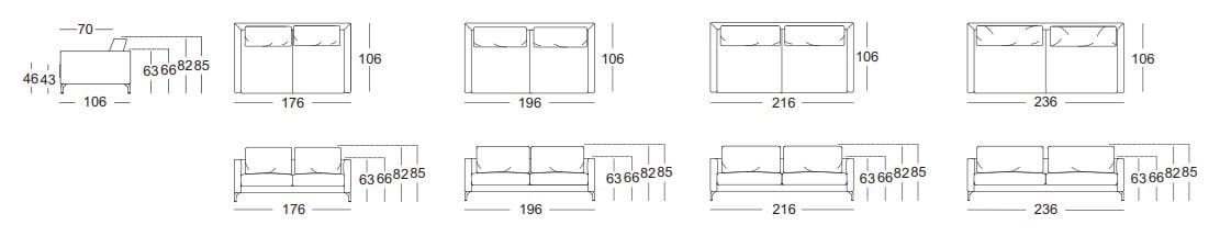 Ткань диван Rolf Benz ROLF BENZ 333 JOLA ARCH-00063622 - Вид №2