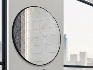 Настенное круглое зеркало с рамкой