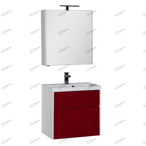 Комплект мебели Aquanet Латина 70 бордо (2 ящика) 00181083