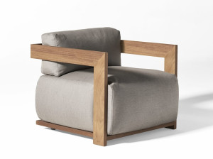 Кресло для сада из технической ткани с подлокотниками