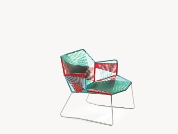 Кресло с подлокотниками из плетеной инженерно-полимерной проволоки MOROSO Tropicalia ARCH-00022750 - Вид №16