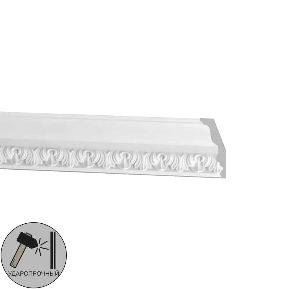 Плинтус потолочный полиуретан Decomaster DT 33 белый 35х87х2000 мм STLM-2065487