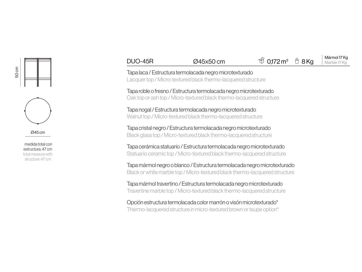 Круглый стол для сервировки Kendo Mobiliario Duo ARCH-00000970 - Вид №8