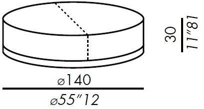 Meridiani Круглый пуф со съемным чехлом из ткани sun-id-1506916 - Вид №2