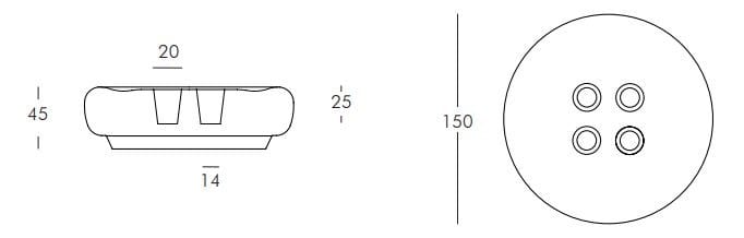 Низкий светящийся садовый стул из полиэтилена без спинки SLIDE BOT-ONE ARCH-00092904 - Вид №6