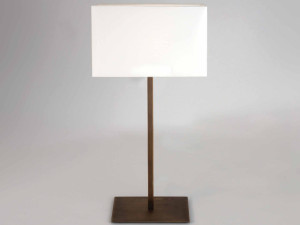 Настольная лампа из стали и ткани