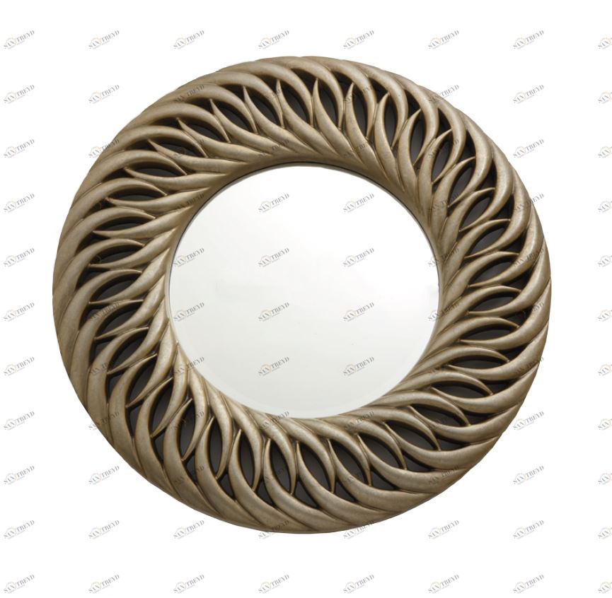 Зеркало круглое резное бежевоеQuinta PUSHA ДИЗАЙНЕРСКИЕ, СОЛНЦЕ 062660 Золото 