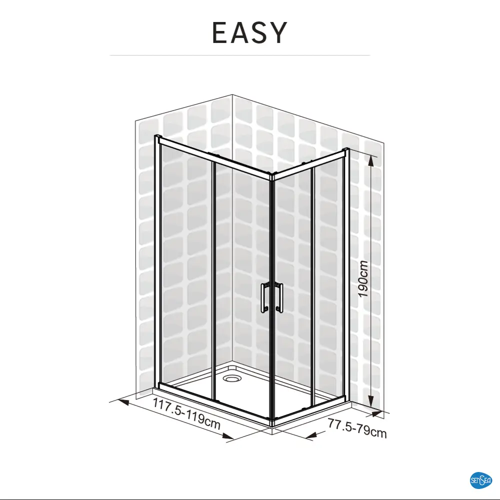 Комплект стекол для душевой ширмы Sensea Easy 80x120 см 84430283 STLM-2186714 - Вид №41