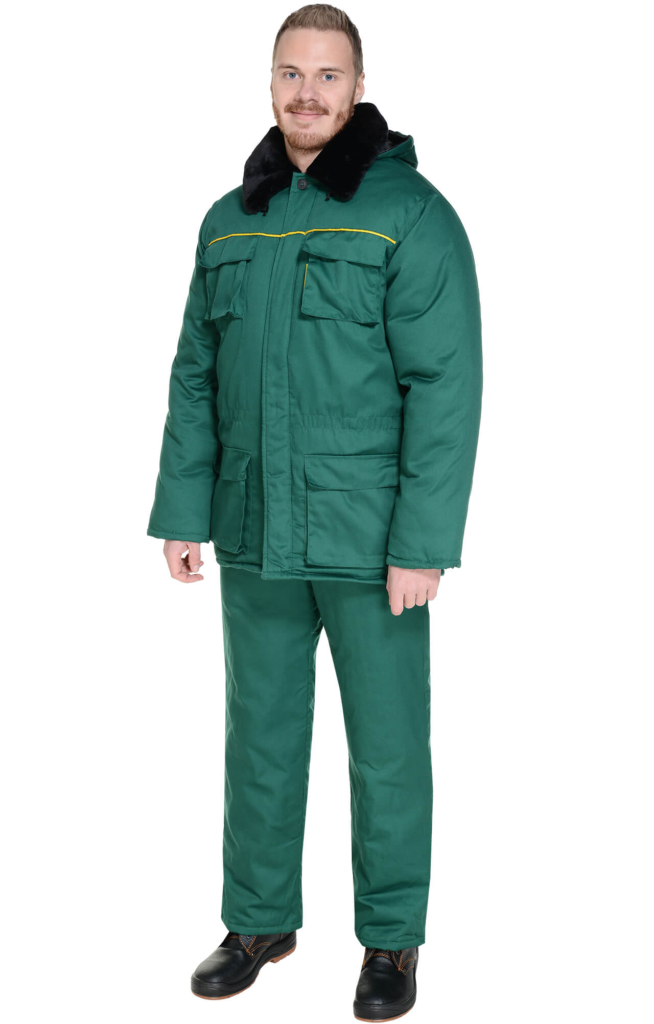 63761 Костюм "Эксперт-К" зимний темно-зеленый  Зимняя спецодежда  размер 60-62/182-188  - Вид №16