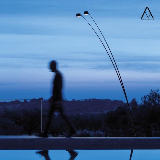 DAVIDE GROPPI Светодиодный торшер из стекловолокна и металла Sampei sun-id-1347089 - Вид №1