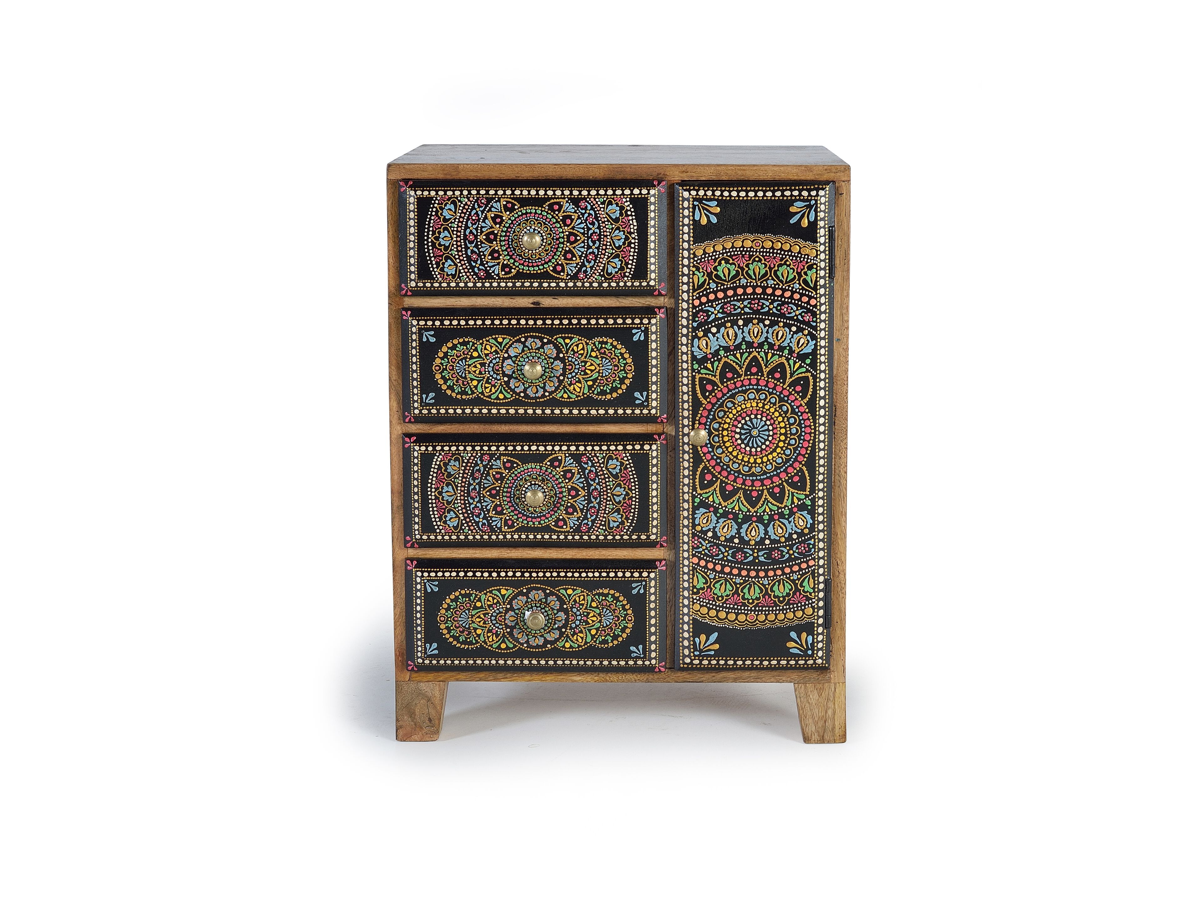 Прямоугольная тумбочка из манго с ящиками Giner y Colomer 1374 ARCH-00079888